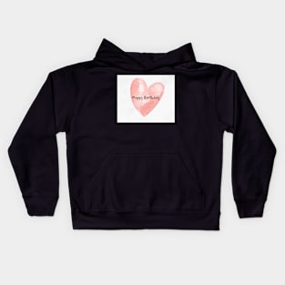 love heart birthday design Kids Hoodie